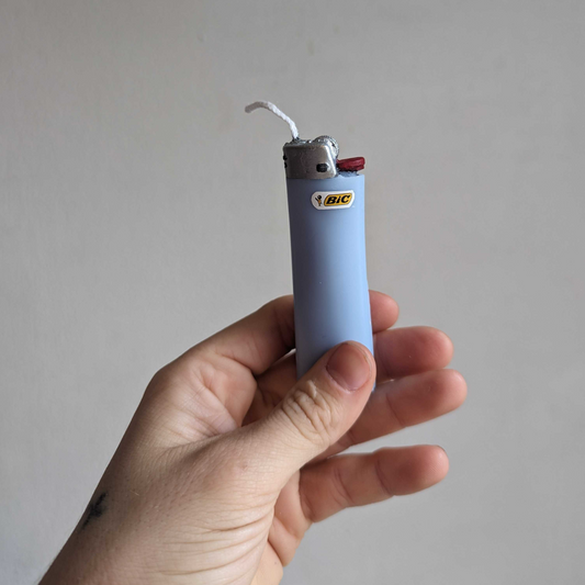 Bic Lighter Candle - Baby Blue
