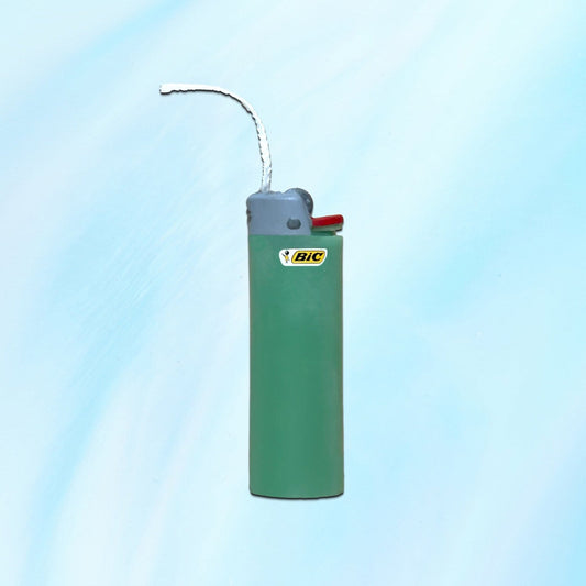 Bic Lighter Candle - Green