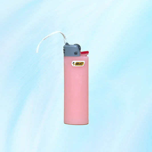 Bic Lighter Candle - Pink