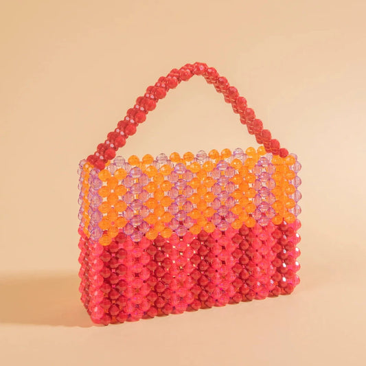 Midi Colour block Bag – Orange and Pink