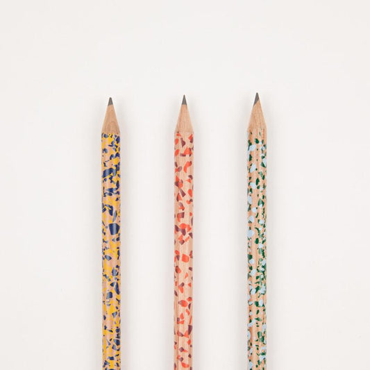 Terrazzo Pencil - Navy/Yellow