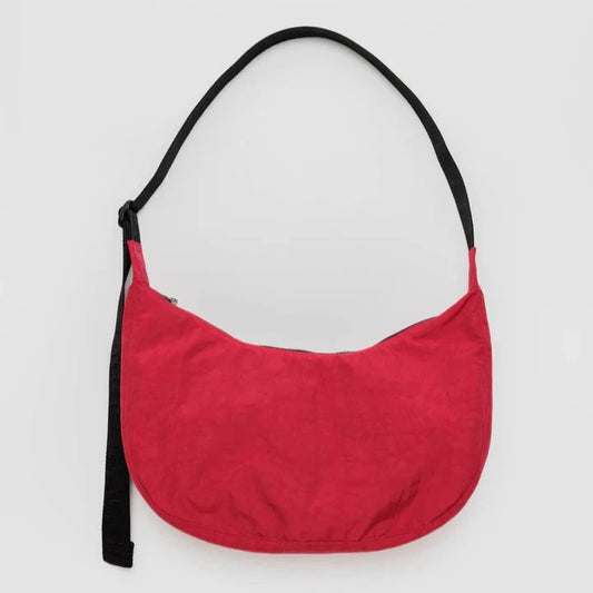 Medium Nylon Crescent Bag – Candy Apple