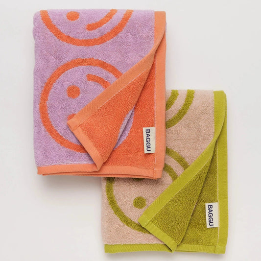 Hand Towel Set of 2 – Happy Lilac Ochre
