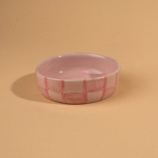 Accessory Bowl- Pink Gingham
