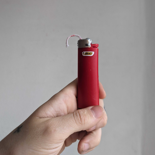 Bic Lighter Candle - Red