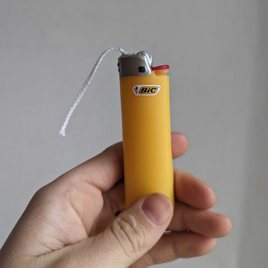 Bic Lighter Candle - Yellow