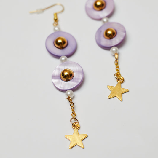 Purple Star Earrings