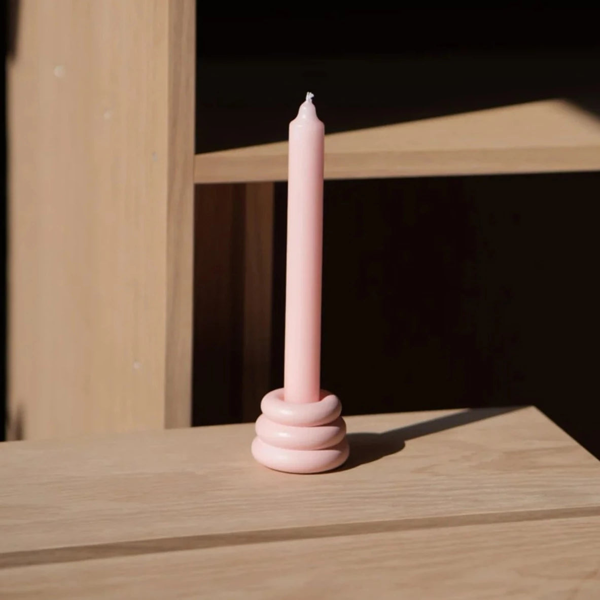 Triple O Candleholder - Baby Pink