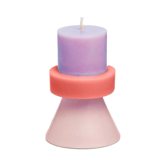 Stack Candle Mini - Lavender Peach Pale Pink