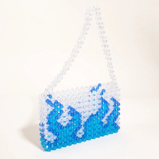 Mini Flames Bag – White + Blue