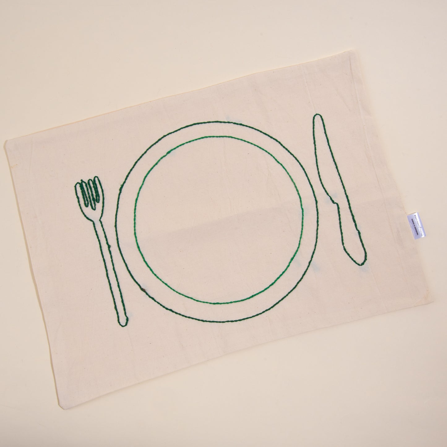 Embroidered Placemat – Hunter and Kelly Green