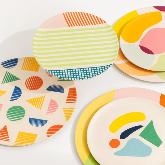 Bamboo Dinner Plate Set - Strokes