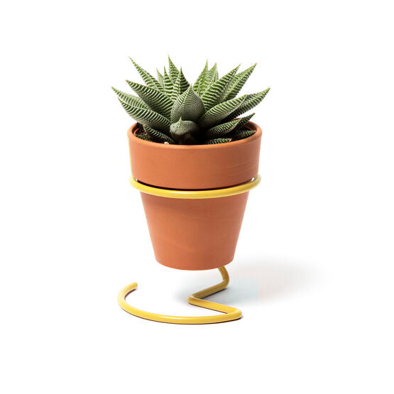Wire Plant Pot - Yellow