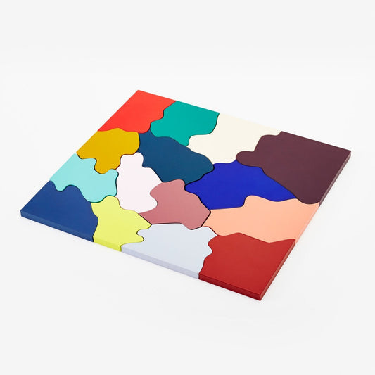 Colourful graphic wooden areaware puzzle 