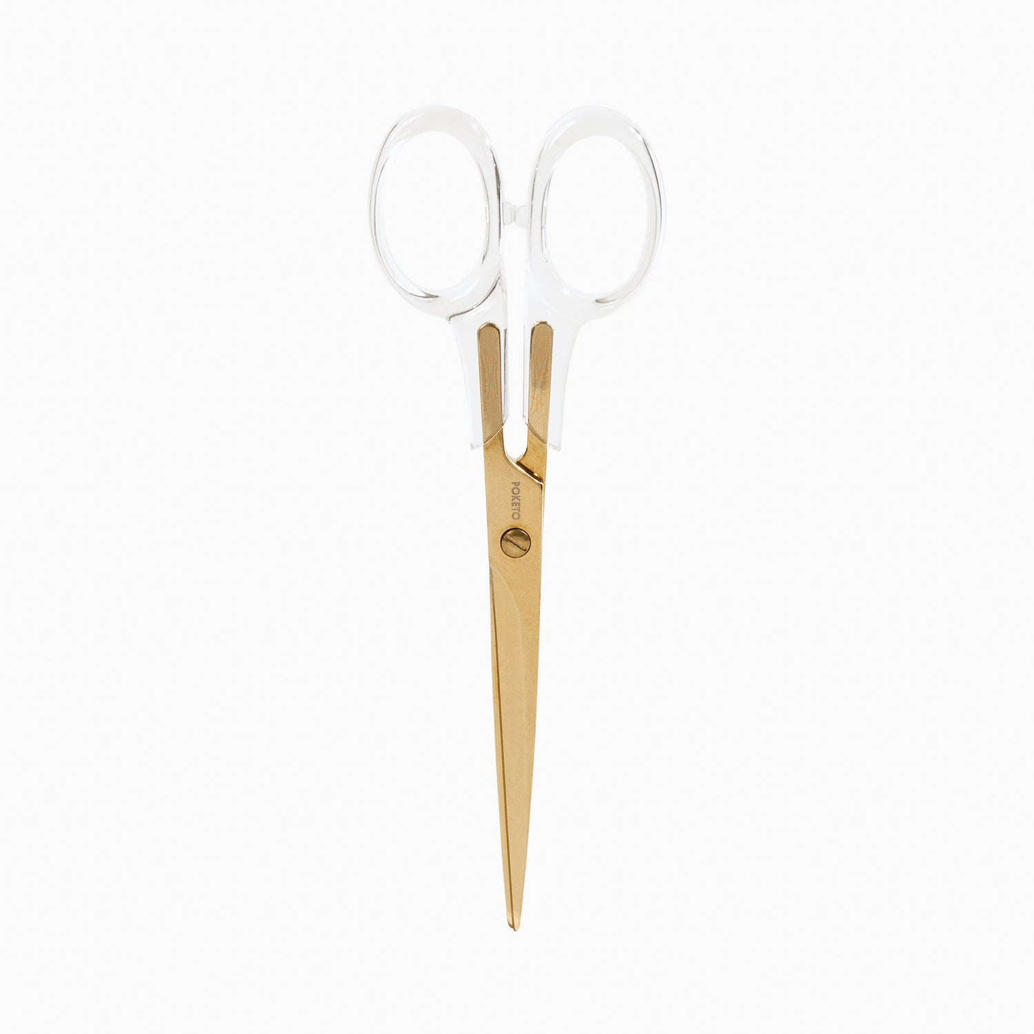Poketo lucite Scissors in Gold. Available at Easy Tiger Toronto.