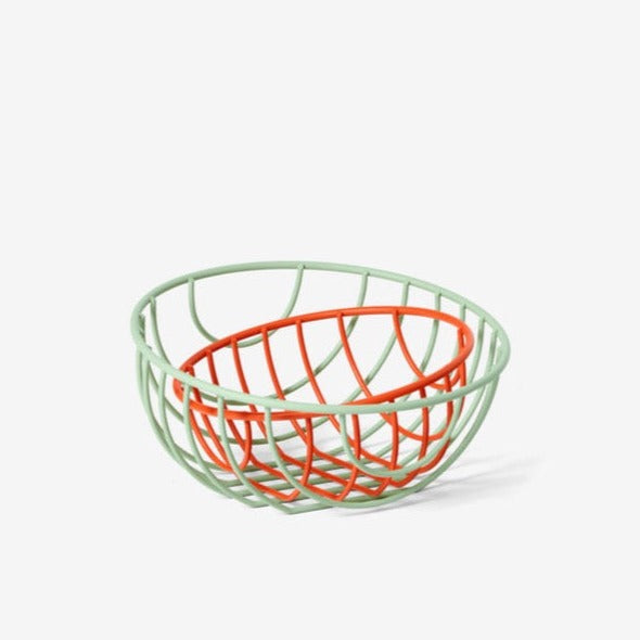 Areaware outline basket set in green and red