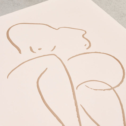 Alexandria Coe Figure Print - Seated Nude