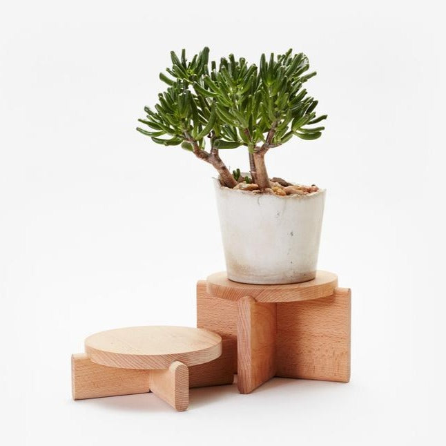 Areaware wood pedestal set 