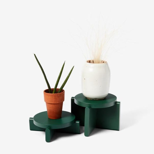 Green Areaware pedestal set