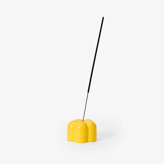 Poppy Candle & incense Holder– Yellow