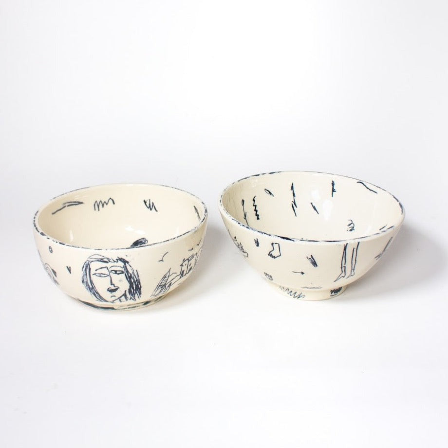 ET x Da Ceramics Doodle Bowl - Angled