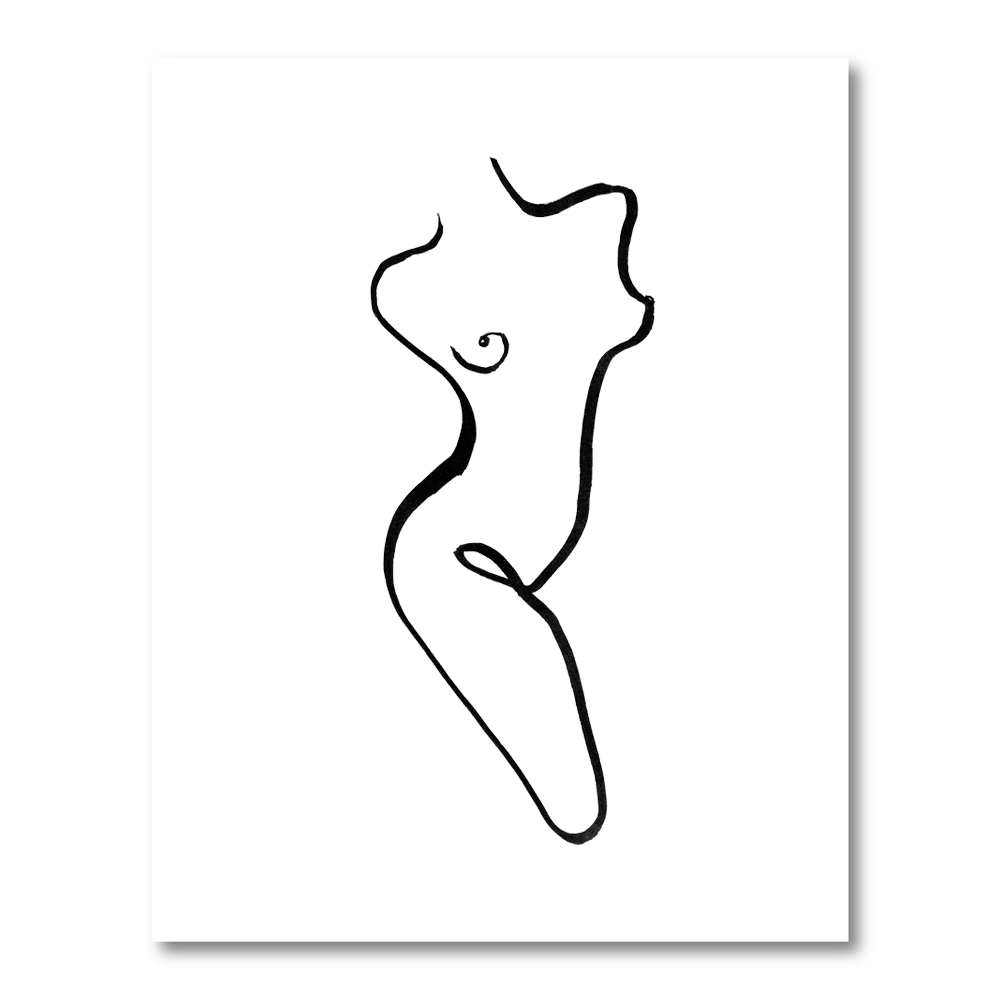 Tiffany Aita Standing Nude Figure Print. Available at Easy Tiger Toronto.