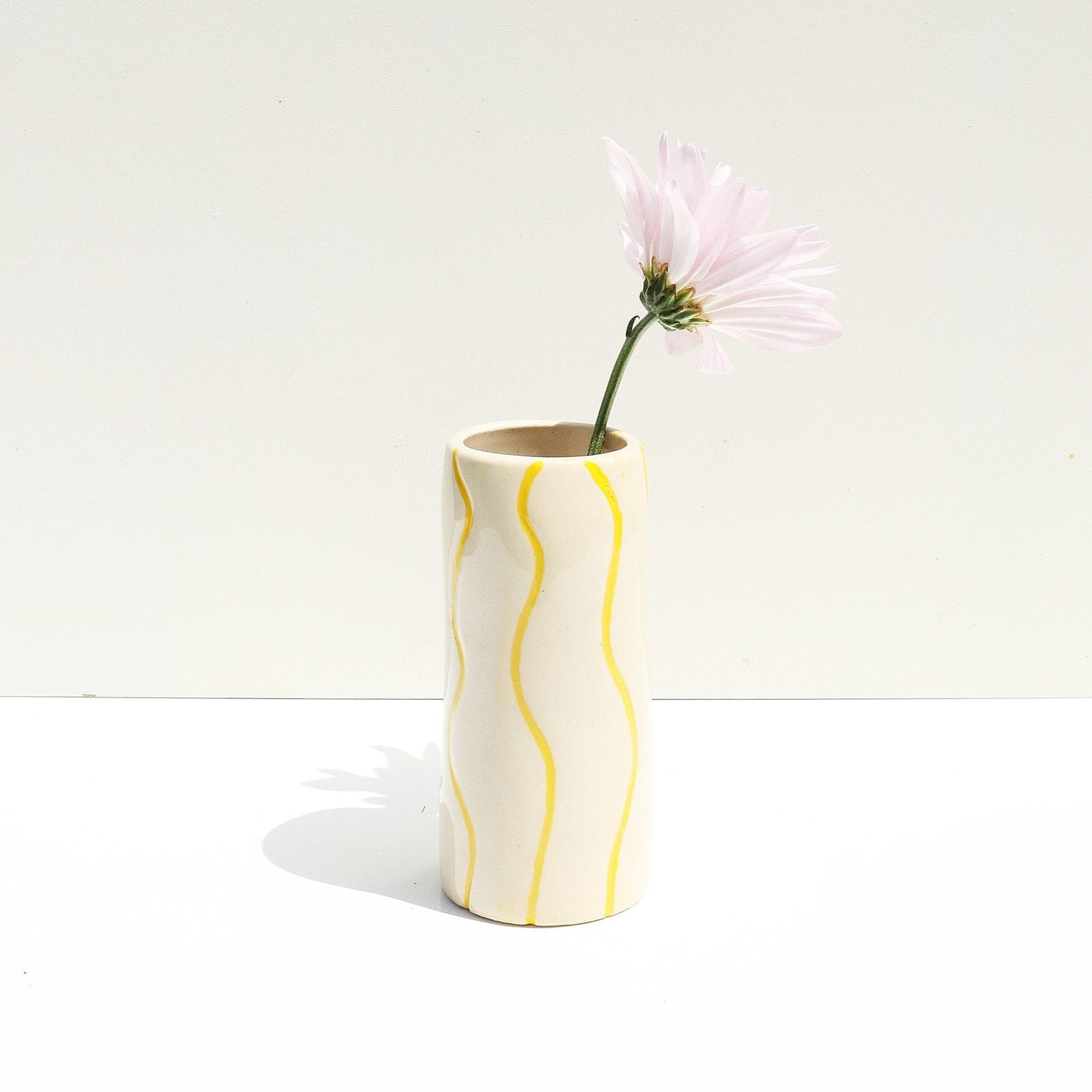 Bud Vase - Yellow Stoneware